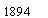 Text Box: 1894